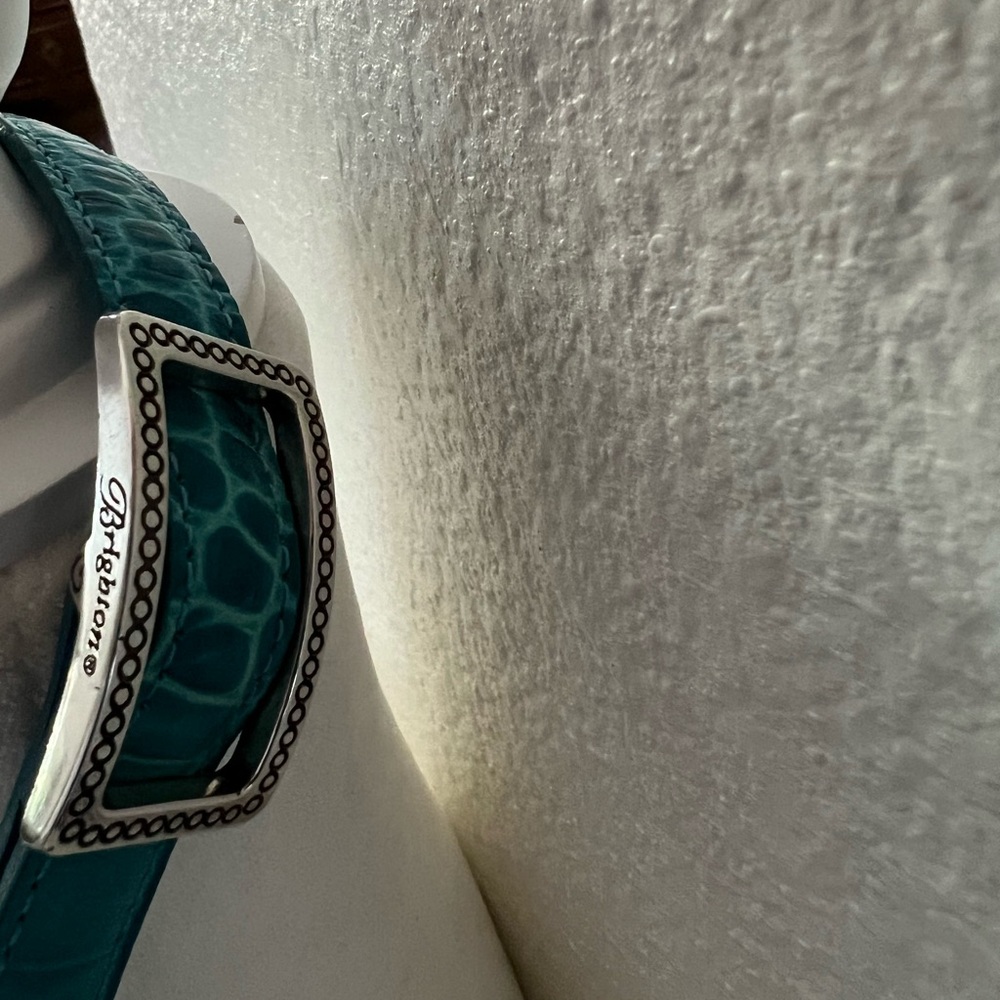 Brighton Teal Crossbody Bag with Heart Buckle Accents - Picture 11 of 14